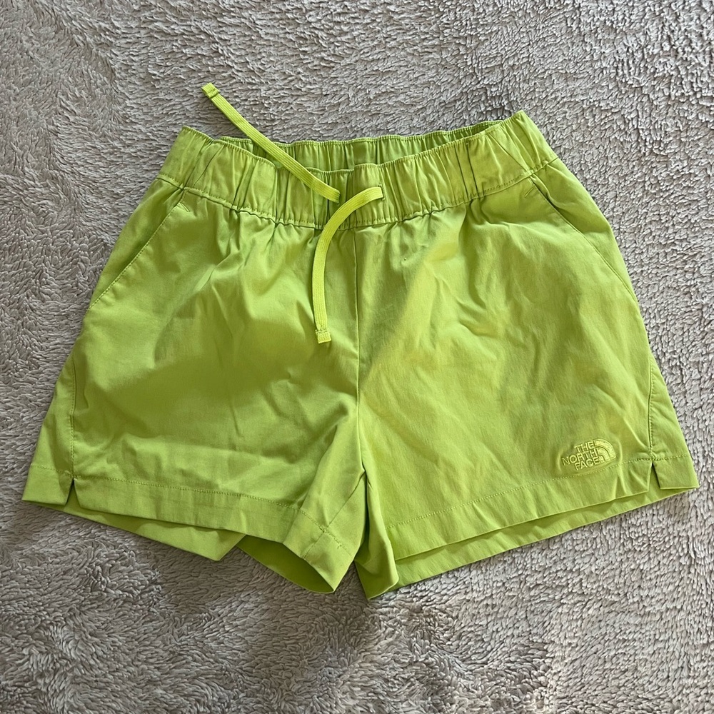 The North Face Green Athletic Shorts Lightweight Elastic